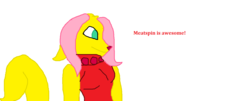 Size: 1285x519 | Tagged: safe, fluttershy, dog, g4, ambiguous gender, dogified, ms paint, solo, species swap