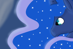 Size: 1500x1000 | Tagged: safe, artist:creeperoxx, princess luna, g4, female, moon, night, solo