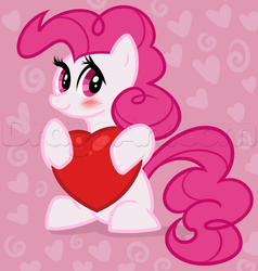 Size: 872x916 | Tagged: safe, pinkie pie, g4, 2014, cute, female, heart, solo, valentine's day