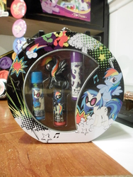 Size: 2736x3648 | Tagged: safe, dj pon-3, rainbow dash, rarity, vinyl scratch, g4, lip balm, merchandise