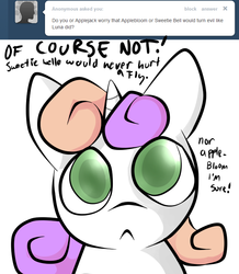 Size: 680x780 | Tagged: safe, artist:moonblizzard, sweetie belle, g4, ask, female, rarity answers, solo, tumblr
