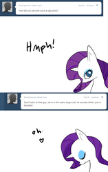 Size: 680x1080 | Tagged: safe, artist:moonblizzard, rarity, g4, ask, comic, female, rarity answers, solo, tumblr