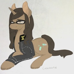 Size: 1280x1289 | Tagged: safe, artist:silent ponytagonist, oc, oc only, pony, unicorn, clothes, glasses, jacket, persona, solo