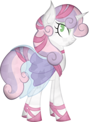 Size: 1024x1397 | Tagged: safe, artist:shiviky, sweetie belle, crystal pony, pony, g4, bedroom eyes, clothes, crystallized, dress, eyeshadow, female, looking at you, older, simple background, smiling, solo, standing, transparent background