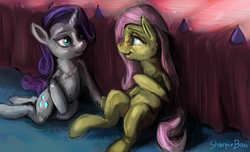 Size: 2650x1613 | Tagged: safe, artist:sharpieboss, fluttershy, rarity, filli vanilli, g4, belly button