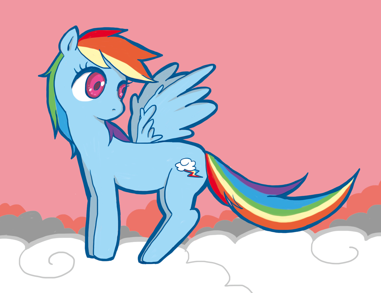 554579 Safe Artistmitsu Rainbow Dash Female Pixiv Solo Derpibooru 