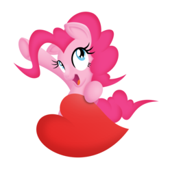 Size: 5287x5334 | Tagged: safe, artist:dfectivedvice, artist:tim015, pinkie pie, g4, absurd resolution, colored, female, heart, simple background, solo, transparent background, vector