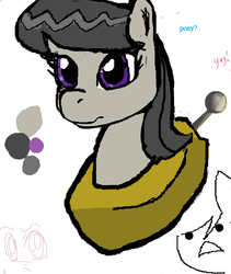 Size: 455x538 | Tagged: safe, octavia melody, earth pony, pony, g4, bust, female, horse collar, mare, portrait, simple background