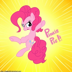 Size: 1000x1000 | Tagged: safe, artist:celine-artnsfw, pinkie pie, g4, awesome, female, solo, underhoof