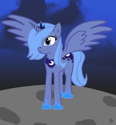 Size: 2844x3062 | Tagged: safe, artist:rebeccahull45, princess luna, g4, female, s1 luna, solo