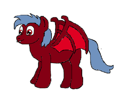 Size: 1085x985 | Tagged: safe, artist:sylis1232, oc, oc only, bat pony, pony, ms paint, simple background, solo