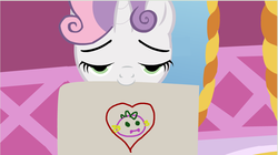 Size: 1071x598 | Tagged: safe, spike, sweetie belle, dragon, pony, unicorn, g4, coloring with sweetie belle, exploitable meme, female, imminent crying, implied rarity, looking at you, male, meme, rejected, sad, ship:spikebelle, shipping, show accurate, straight, this will end in tears