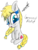 Size: 648x861 | Tagged: safe, artist:magical disaster, oc, oc only, oc:germanus elatus, blonde hair, braid, colored eyelashes, cute, eyelashes, female, filly, get, heart, index get, looking at you, open mouth, sitting, smiling, solo