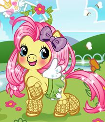 Size: 400x465 | Tagged: safe, fluttershy, g4, cute, female, girls go games, solo