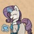 Size: 1000x1000 | Tagged: safe, artist:justalittleskye, rarity, g4, clothes, dress, female, solo, tea, teacup