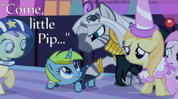 Size: 814x455 | Tagged: safe, artist:justmoth, edit, edited screencap, screencap, alula, noi, pipsqueak, piña colada, pluto, zecora, oc, oc:littlepip, pony, spider, unicorn, zebra, fallout equestria, g4, luna eclipsed, 4chan, bangles, clothes, costume, fanfic, fanfic art, female, filly, horn, jumpsuit, mare, neck rings, nightmare night costume, pipbuck, princess noi, vault suit