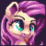 Size: 150x150 | Tagged: safe, artist:pix3m, fluttershy, pony, g4, 16-bit, derp, faic, female, pixel art, portrait, silly, silly pony, solo, tongue out