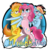 Size: 1024x1024 | Tagged: safe, artist:euphori-art, pinkie pie, rainbow dash, spitfire, g4, belly, belly button, commission, commissioner:navelcolt, concave belly, slender, sternocleidomastoid, thin