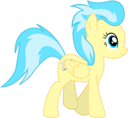 Size: 2682x2465 | Tagged: safe, artist:leapingriver, misty fly, pegasus, pony, g4, the best night ever, cute, female, folded wings, happy, mare, simple background, smiling, solo, transparent background, vector, walking, wings, wonderbolts