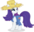 Size: 3572x3374 | Tagged: safe, artist:vector-brony, rarity, pony, unicorn, g4, my little pony: friendship is magic, simple ways, alternate hairstyle, derp, female, hat, high res, overalls, rarihick, signature, simple background, smiling, solo, straw hat, tail, tail hole, transparent background, vector