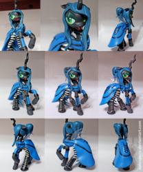 Size: 2800x3365 | Tagged: safe, artist:aplexpony, queen chrysalis, g4, clay, clothes, female, figurine, solo