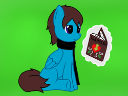 Size: 1024x768 | Tagged: safe, artist:ligavima, oc, oc only, pegasus, pony, clothes, magic, scarf, solo