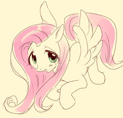 Size: 501x481 | Tagged: safe, artist:pasikon, fluttershy, g4, female, pixiv, solo