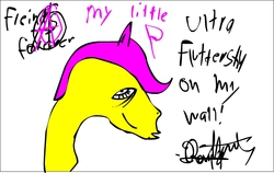 Size: 843x532 | Tagged: safe, artist:ron, fluttershy, g4, female, solo, surreal