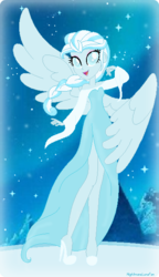 Size: 358x621 | Tagged: safe, artist:nightmarelunafan, oc, oc only, oc:snowdrop, equestria girls, g4, elsa, equestria girls-ified, frozen (movie), solo