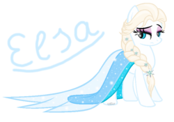 Size: 722x506 | Tagged: safe, artist:katze2012, pony, elsa, frozen (movie), ponified, simple background, solo, transparent background