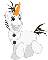 Size: 1085x1361 | Tagged: safe, artist:namyg, pony, frozen (movie), olaf, ponified, simple background, snowpony, solo, transparent background