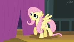 Size: 1024x576 | Tagged: safe, screencap, fluttershy, filli vanilli, g4, crying, feelings, female, happy, singing, solo