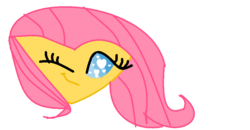 Size: 843x437 | Tagged: safe, artist:horte98, fluttershy, g4, female, heart eyes, solo, wink