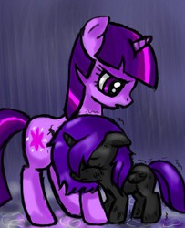 Size: 519x638 | Tagged: safe, artist:littlehappypanda, twilight sparkle, oc, oc:nyx, g4