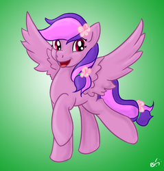 Size: 668x699 | Tagged: safe, artist:ransurround, oc, oc only, oc:moonlight blossom, flower, gradient background, solo