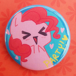 Size: 400x400 | Tagged: safe, artist:domino626, pinkie pie, g4, button, female, solo