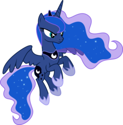 Size: 6385x6500 | Tagged: safe, artist:theshadowstone, princess luna, alicorn, pony, g4, absurd resolution, female, simple background, solo, stern, transparent background, vector