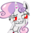 Size: 1024x960 | Tagged: safe, artist:dtavs.exe, edit, sweetie belle, pony, robot, unicorn, g4, 1000 hours in ms paint, bust, female, filly, foal, horn, modified, ms paint, portrait, simple background, smiling, smug, smugdash, solo, sweetie bot, teeth, transparent background