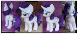 Size: 5244x2316 | Tagged: safe, artist:nazegoreng, rarity, g4, bedroom eyes, cute, irl, photo, plushie