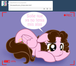 Size: 1024x897 | Tagged: safe, artist:shinta-girl, oc, oc only, oc:shinta pony, ask, sad, solo, spanish, translated in the description, tumblr