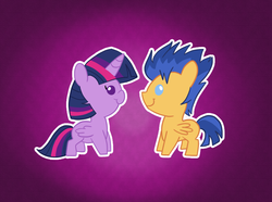 Size: 935x697 | Tagged: safe, artist:selyte, flash sentry, twilight sparkle, alicorn, pony, g4, :t, cute, diasentres, eye contact, female, hearts and hooves day, male, mare, ship:flashlight, shipping, smiling, straight, twiabetes, twilight sparkle (alicorn)