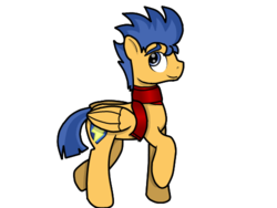 Size: 500x375 | Tagged: safe, artist:flashsentrysartwork, flash sentry, pegasus, pony, g4, backwards cutie mark, clothes, male, scarf, simple background, solo, transparent background