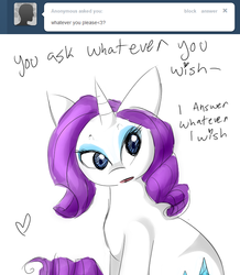 Size: 680x780 | Tagged: safe, artist:moonblizzard, rarity, g4, ask, female, rarity answers, solo, tumblr