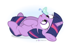 Size: 760x500 | Tagged: safe, artist:dm29, twilight sparkle, butterfly, pony, unicorn, g4, butterfly on nose, cute, female, filly, filly twilight sparkle, hooves to the chest, insect on nose, julian yeo is trying to murder us, lying down, on back, simple background, solo, transparent background, twiabetes, unicorn twilight, younger