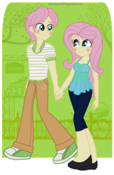 Size: 628x964 | Tagged: safe, artist:jaquelindreamz, fluttershy, equestria girls, g4, blushing, butterscotch, equestria guys, female, male, rule 63, self ponidox, selfcest, ship:flutterscotch, shipping, straight