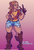 Size: 375x555 | Tagged: safe, artist:kayliesaurus-rex, applejack, human, g4, applebucking thighs, female, humanized, moderate dark skin, slingshot, solo