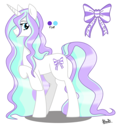 Size: 1796x1938 | Tagged: safe, artist:benkomilk, oc, oc only, pony, unicorn, bow, harmony bell, solo