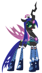 Size: 900x1559 | Tagged: safe, artist:pixelkitties, queen chrysalis, changeling, equestria girls, g4, my little pony equestria girls: rainbow rocks, clothes, crown, female, jewelry, ponymania, regalia, simple background, socks, solo, stockings, transparent background, vector