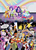 Size: 421x586 | Tagged: safe, edit, idw, screencap, 33 1-3 lp, 8-bit (g4), applejack, buck withers, diamond rose, fluttershy, gaffer, gizmo, lemony gem, long play, paisley, pinkie pie, princess cadance, rainbow dash, rarity, sandalwood, sweetcream scoops, thunderbass, twilight sparkle, velvet sky, pony, unicorn, equestria girls, g4, my little pony equestria girls: rainbow rocks, neigh anything, shake your tail, spoiler:comic, background human, butt, comparison, female, horn, humane five, male, oingo boingo, plot, ponied up, the rainbooms