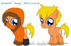 Size: 900x585 | Tagged: safe, artist:icylnuyoukai, earth pony, pony, boots, cloak, clothes, colt, gloves, kenny mccormick, male, ponified, skull, south park